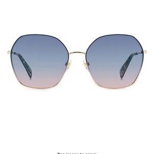 Women's Kate spade Kenna Blue Round Sunglasses